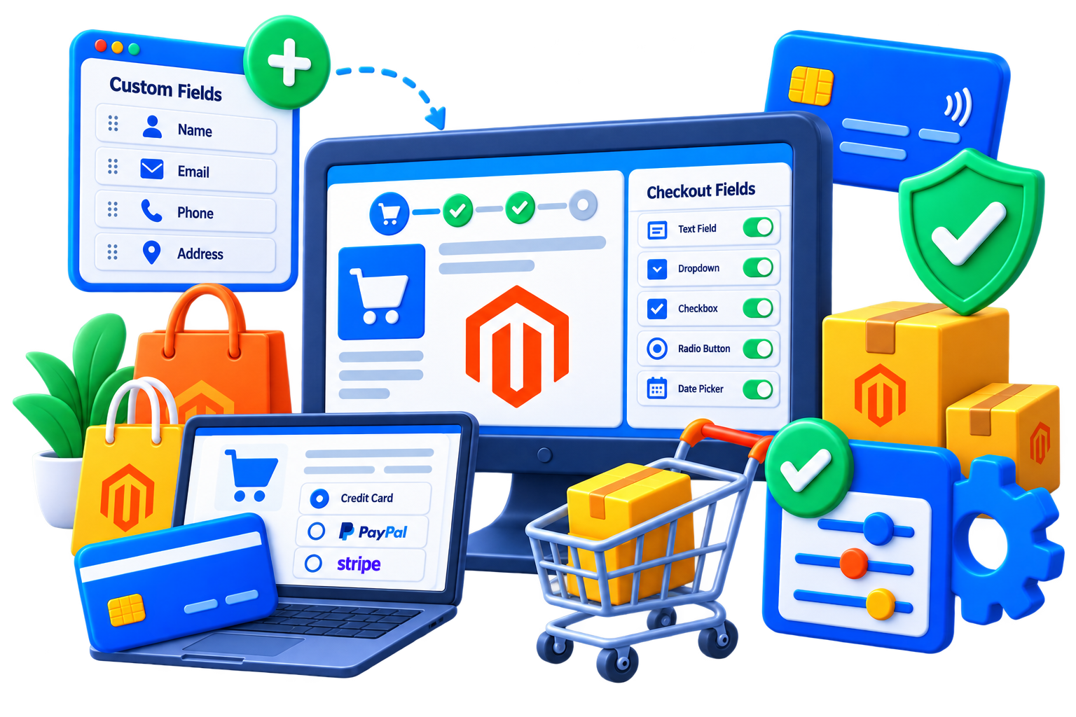 Magento service illustration for Magento Checkout Customization Service
