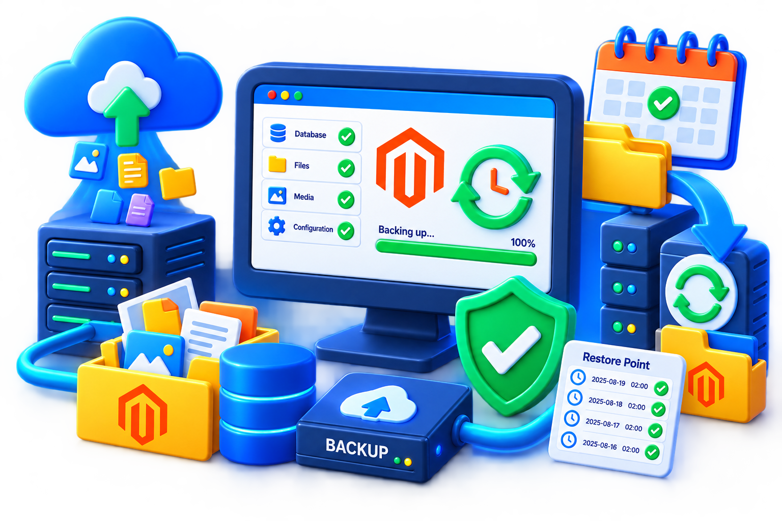 Magento service illustration for Magento Data Backup & Recovery Service